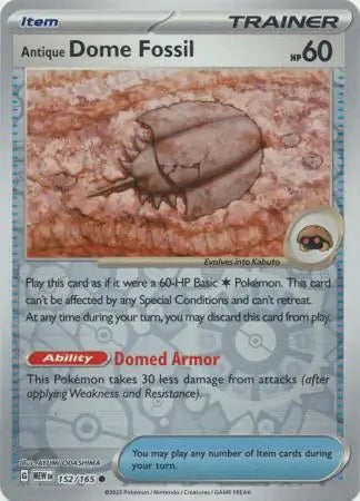 Dome Fossil reverse